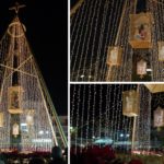«Άναψε» το εντυπωσιακό Χριστουγεννιάτικο δέντρο στο Μεσολόγγι