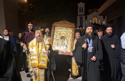 Αναχώρησε η Ιερά Εικόνα της Παναγίας «Άξιον Εστί» από την Ιερά Πόλη Μεσολογγίου